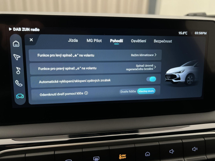 MG MG3 EXCLUSIVE HYBRID+ AUT CZ 1.maj 1.5 Exclusive